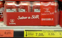 Mängden socker i cerveza sabor a Sur pack 12