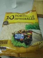 Mängden socker i 10 tortillas integrales