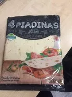 Mängden socker i 4 piadinas