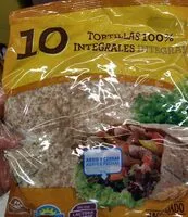 Mängden socker i Tortillas 100% integral