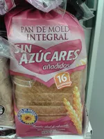 Mängden socker i Pan de molde integral sin azúcares añadidos