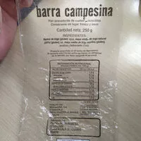 Mängden socker i Barra campesina