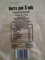 Mängden socker i 3 barras de pan