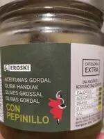 Mängden socker i Aceitunas con pepinillo