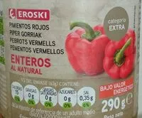 Mängden socker i Pimientos rojos enteros al natural