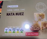 Mängden socker i Turron Nata Nuez