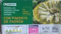 Mängden socker i Sardinillas con pimiento del padrón