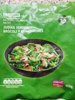 Mängden socker i Salteado de judías verdes, brócoli y champiñones