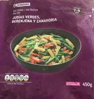 Mängden socker i Salteado judias verdes, berenjena y zanahoria