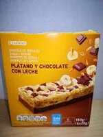 Mängden socker i Barritas de cereales plátano y chocolate con leche