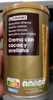 Mängden socker i Barquillos rellenos crema con cacao y avellana