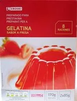Mängden socker i Preparado para gelatina sabor fresa