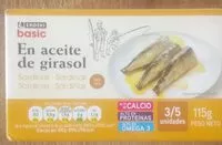 Mängden socker i Sardinas en aceite de girasol
