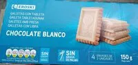 Mängden socker i Galletas con tableta de chocolate blanco