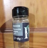 Mängden socker i Pimienta negra