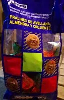 Mängden socker i Pralinés de avellana, almendra y crujiente