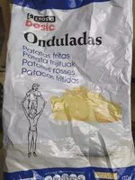 Chips de patatas fritas onduladas