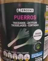 Mängden socker i Puerros troceados