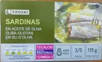 Mängden socker i Sardinas en aceite de oliva