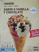 Mängden socker i Cono sabor a vainilla y chocolate