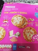 Mängden socker i Mini pizzas jamón y queso