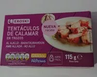 Mängden socker i Tentáculos de calamar en trozos al ajillo