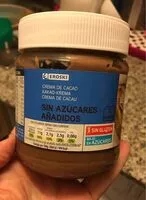 Mängden socker i Crema de cacao sin azucares