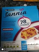 Mängden socker i Barritas de cereales con arándanos
