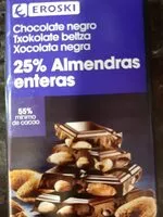 Mängden socker i Chocolate negro con almendras