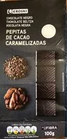 Mängden socker i Pepitas de cacao caramelizadas