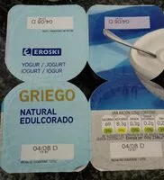 Mängden socker i Yogur griego desnatado natural edulcorado