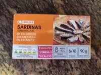 Mängden socker i Sardinas en escabeche