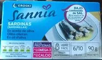 Mängden socker i Sardinas en aceite de oliva