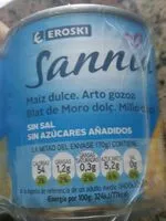 Mängden socker i Maiz dulce sin sal y sin azúcares