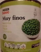 Mängden socker i Guisantes muy finos