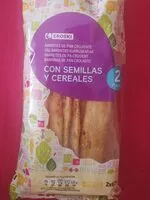 Mängden socker i Barritas de pan crujiente con semillas y cereales