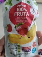 Mängden socker i 100% fruta fresa, plátano