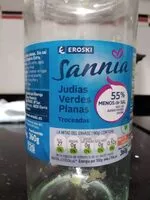 Mängden socker i Judías verdes planas troceadas