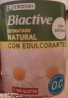 Mängden socker i Biactive desnatado natural con edulcorantes