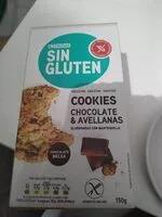 Mängden socker i Cookies sin gluten chocolate y avellanas