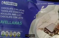 Mängden socker i Chocolate con leche y avellanas