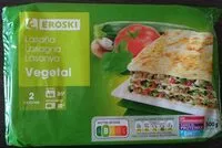 Mängden socker i Lasaña vegetal