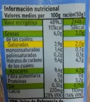 Mängden socker i Leche evaporada