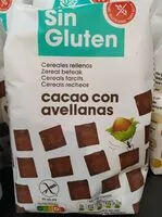 Mängden socker i Cereales rellenos de cacao con avellanas sin gluten