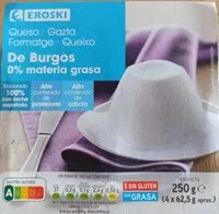 Mängden socker i Queso de Burgos 0% materia grasa
