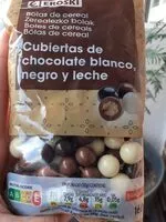 Mängden socker i Bolas de cereal cubiertas de chocolate blanco, negro y leche