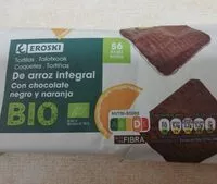 Mängden socker i Tortitas de arroz integral con chocolate negro y naranja