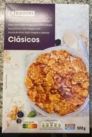 Mängden socker i Copos de arroz, trigo integral y cebada