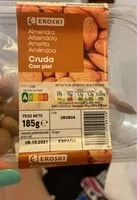 Mängden socker i Almendra cruda