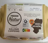 Mängden socker i Huevos de gallinas camperas